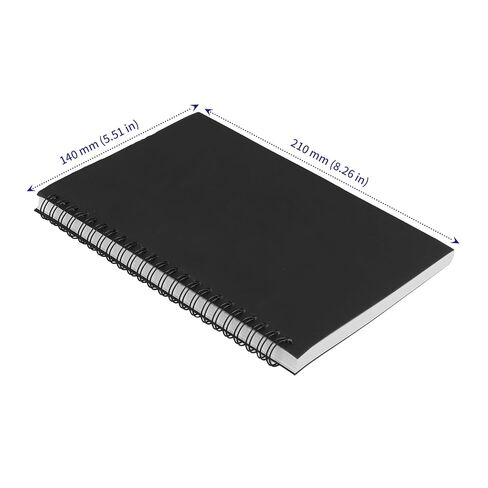 SOUJAP 10 PCS A5 Lined Spiral Notebook, 5.5 x 8.2 inch Black 80gsm Thick Journal Notepad for Writing, 100 Sheets, 200 Pages in Saudi Arabia