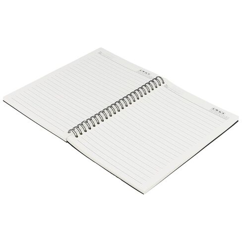 SOUJAP 10 PCS A5 Lined Spiral Notebook, 5.5 x 8.2 inch Black 80gsm Thick Journal Notepad for Writing, 100 Sheets, 200 Pages in Saudi Arabia