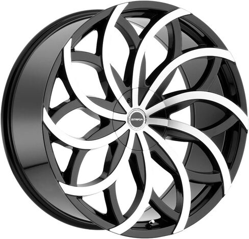 Strada S61 Huracan 22x9.5 5x115/5x120 +15mm Black/Machined Wheel Rim 22" Inch in Kuwait