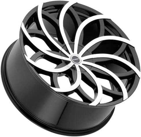 Strada S61 Huracan 22x9.5 5x115/5x120 +15mm Black/Machined Wheel Rim 22" Inch in Kuwait