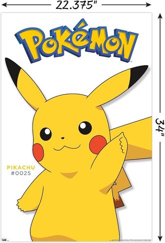 Pokémon - Pikachu Feature Series Wall Poster, 34L" x 22.4W", Unframed Version in Saudi Arabia