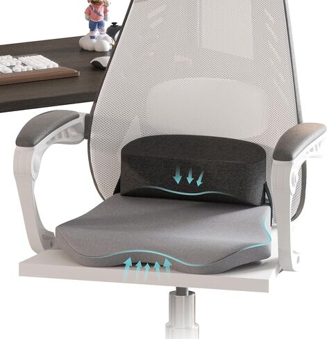 Seat Cushion for Office Chairs - Cross Legged Yoga Meditation Cushion Floor Pillows Yoga Enthusiasts Chair Cushion for Adults Long Sitting, Detachable of 2 PCS in Kuwait