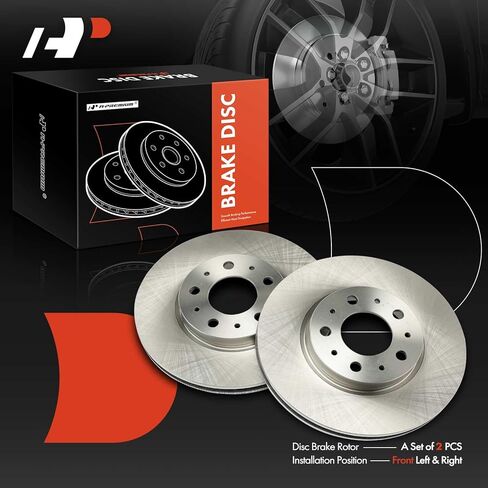A-Premium 11.02 inch (280mm) Front Vented Disc Brake Rotors Compatible with Select Volvo Models - C70 1998-2004, S90 1997-1998, 850 1994-1997, 960 1995-1997, S70 1998-2000, V70, V90, 2-PC Set in Saudi Arabia