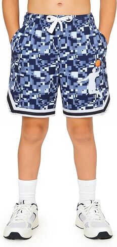Cozople Boys Athletic Shorts Kids Breathable Mesh Basketball Shorts for 7-12 Years in Kuwait