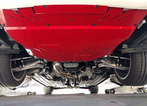 RED TBW Aluminum Under Tray Skid Plate for 2015+ Subaru STI in Saudi Arabia