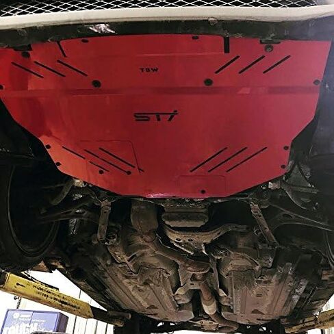 RED TBW Aluminum Under Tray Skid Plate for 2015+ Subaru STI in Saudi Arabia
