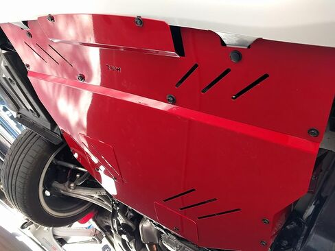 RED TBW Aluminum Under Tray Skid Plate for 2015+ Subaru STI in Saudi Arabia