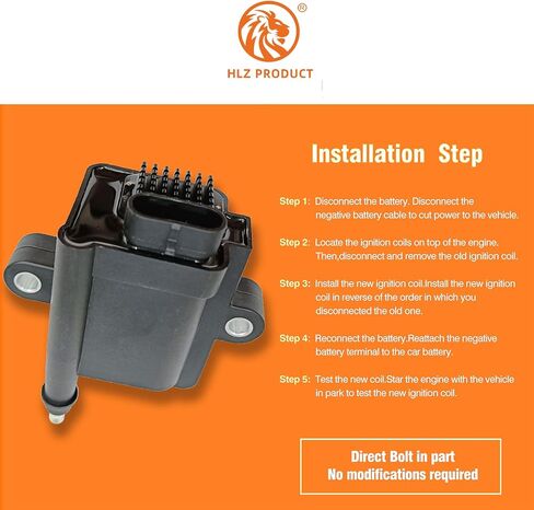 HLZPRODUCT ملف الإشعال الذكي IGN1A 3008M0077471 مجموعة من 1 متوافقة مع Mercury EFI Optimax 75-300 أيضًا لجميع المركبات التي تستخدم أنظمة إدارة ما بعد البيع تحل محل MSD 556-112 OEM Fit DFC1019-8 in Kuwait