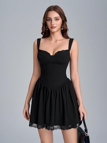 Lace Corset Floral Mini Dress 2026 Summer Short Graduation Dresses for Women in Saudi Arabia