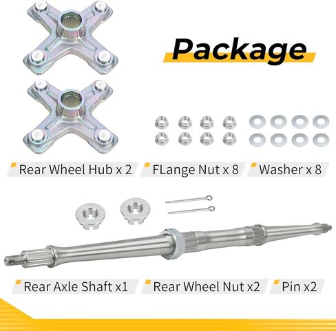M MATI Rear Axle Shaft & Wheel Hubs Kit for Yamaha Warrior 350 YFM350X B-anshee 350 YFZ350 1987-2004 3GD-25381-00-00 1PE-F53K0-00-00 in Kuwait