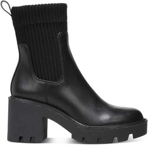 Bar III Womens Versuz Leather Ankle Ankle Boots Black 9.5 Medium (B,M) in Kuwait