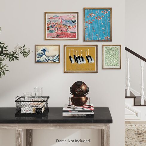 Maximalist Prints Room Decor - Modern Museum Pictures - Eclectic Wall Art Decor - Classic Morris Floral Painting - Japanese Art Wall Decor - Contemporary Abstract Aesthetic Poster for Bedroom in Saudi Arabia