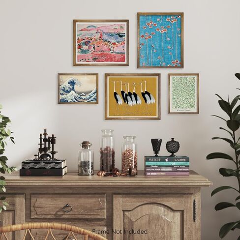Maximalist Prints Room Decor - Modern Museum Pictures - Eclectic Wall Art Decor - Classic Morris Floral Painting - Japanese Art Wall Decor - Contemporary Abstract Aesthetic Poster for Bedroom in Saudi Arabia