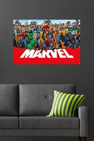 Marvel Publishing - The Marvel Lineup 2025 Wall Poster, 34L" x 22.4W", Unframed Version in Saudi Arabia
