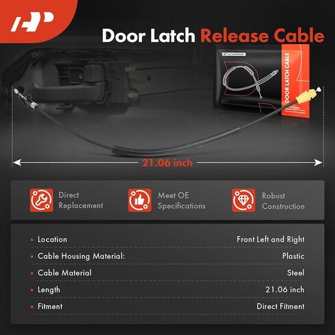 A-Premium 21.06 Inch Door Latch Release Cable Compatible with Pontiac G6 2005-2010, Front Left and Right, 2-PC in Saudi Arabia