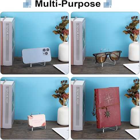 JUXYES 3 Pack Acrylic Wallet Display Holder Stands, Portable Easels Display Stand Clear Plate Display Rack for Boutique, Retail Countertop Acrylic Display Stand for Hand Purse, Wallet, Photos, Book in Saudi Arabia