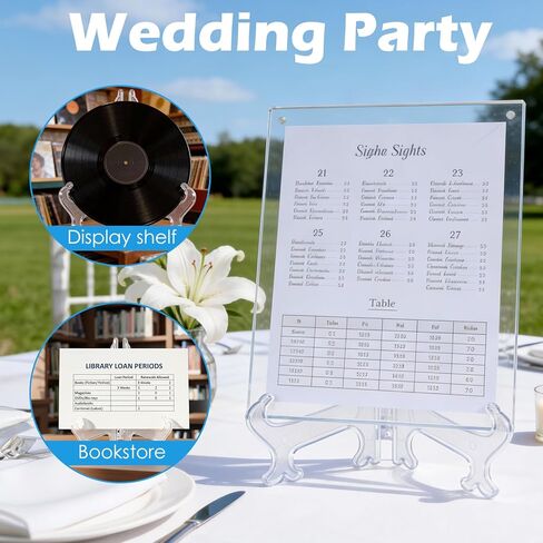 قطعتان من حامل أطباق الأكريليك، حامل عرض حامل أكريليك 10 بوصات، حامل صور أكريليك عالي الوضوح مع قاعدة ثابتة لعرض اللوحات وحوامل أطباق شفافة لعرض الأعمال الفنية in Kuwait