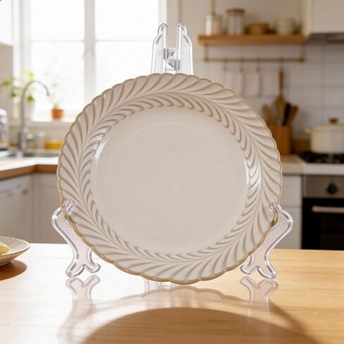 قطعتان من حامل أطباق الأكريليك، حامل عرض حامل أكريليك 10 بوصات، حامل صور أكريليك عالي الوضوح مع قاعدة ثابتة لعرض اللوحات وحوامل أطباق شفافة لعرض الأعمال الفنية in Kuwait