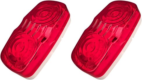 Double Bubble Bullseye Led Side Marker Clearance Light 4" Rectangular Rectangle Tiger eye Led Marker Lights 10 Diodes Trailer RV Camper Truck Clearance Lights Indicators Surface Mount (2 pcs) in Saudi Arabia