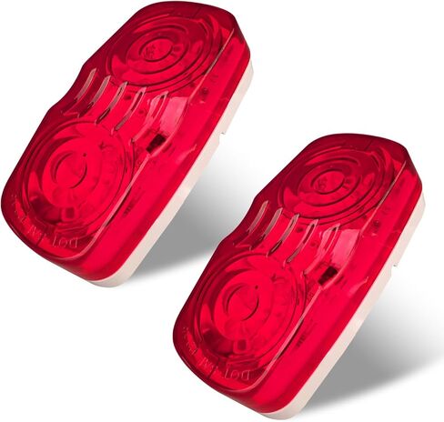 Double Bubble Bullseye Led Side Marker Clearance Light 4" Rectangular Rectangle Tiger eye Led Marker Lights 10 Diodes Trailer RV Camper Truck Clearance Lights Indicators Surface Mount (2 pcs) in Saudi Arabia
