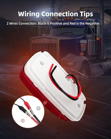 Double Bubble Bullseye Led Side Marker Clearance Light 4" Rectangular Rectangle Tiger eye Led Marker Lights 10 Diodes Trailer RV Camper Truck Clearance Lights Indicators Surface Mount (2 pcs) in Saudi Arabia