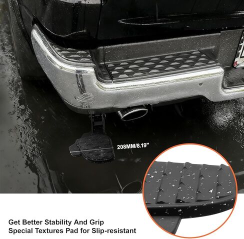 خطوة سرير قابلة للسحب لـ 2019-2024 Ram 1500 DT خطوة سرير خلفي مع خطوة مصد خلفي على الجانب الأيسر استبدال مباشر لـ OEM # 82215289AG، 82215289AF، 82215289AH خطوة مساعدة لسرير الشاحنة سهلة الوصول in Kuwait