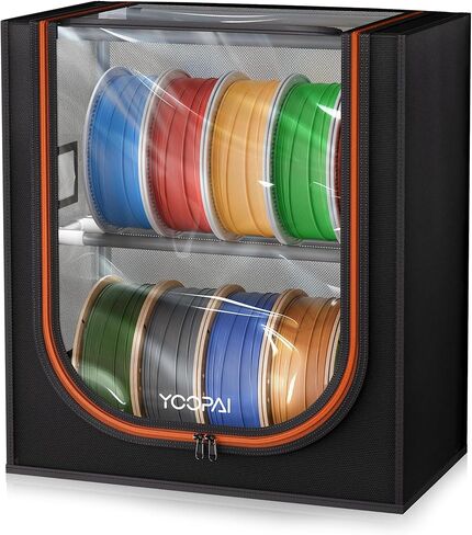 YOOPAI 3D Printer Filament Storage Box – 2 Tier Filament Storage Rack with Transparent Cover, Holds Up to 24 Rolls 1KG – 3D Filament Storage Organizer for Home, Workshop & Studio in Saudi Arabia