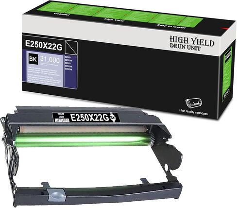 E250 (E250X22G) Black Drum Unit, Compatible 1 Pack E250X22G Replacement for Lexmark E250X22G for E250D E250DN E350D E350DN E352DN Printer | Up to 31,000 Pages 1 Each in Kuwait