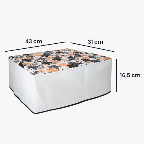 kwmobile Linen Printer Cover Compatible with HP DeskJet 2755e / 2720e Case - Watercolor Flowers Dusty Pink/Violet/Yellow in Saudi Arabia