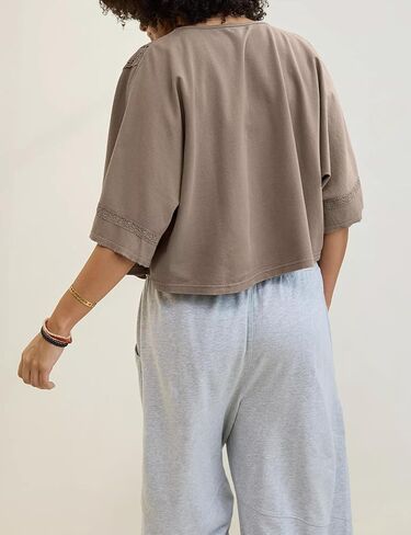 Lentta Womens Casual Crochet Cardigan Half Sleeve Button Down Cotton Top Summer Lightweight Blouse in Saudi Arabia