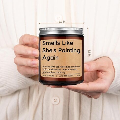 LEADO Painting Candle - Painter Gifts, Gifts for Artists, Painters Women, Painting Lovers - Funny Appreciation, Mothers Day, Birthday Presents for Art Teachers Women, Watercolor Artists, Art Lovers in Kuwait