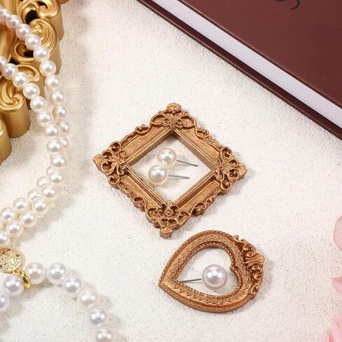 5 Pcs Mini Gold Frames, Vintage Mini Gold Picture Frames, Resin Tiny Antique Photo Frame, Small Picture Frame for DIY Photo, Display, Wall Hanging, Cell Phone, Jewelry, Christmas Home Decor in Saudi Arabia