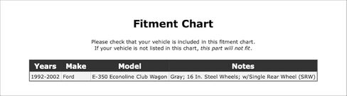 Wheel Compatible With Ford E-350 Econoline Club Wagon 2002 2001 2000 1999 1998 1997 1996 1995 1994 1993 1992 P-4138841 in Saudi Arabia