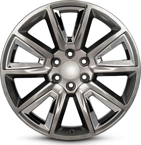 Compatible With 2015-2022 Chevrolet Tahoe 22 Inch Hyper Silver with Chrome Inserts Rim - OE Direct Replacement - Road Ready Car Wheel in Saudi Arabia