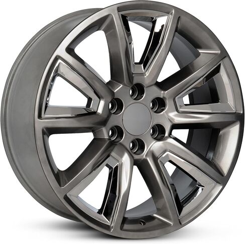 Compatible With 2015-2022 Chevrolet Tahoe 22 Inch Hyper Silver with Chrome Inserts Rim - OE Direct Replacement - Road Ready Car Wheel in Saudi Arabia