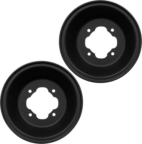 Caltric 9" x 8" 9x8 inch 4/115 Bolt Pattern 3.5+4.5 Offset Rear Wheel Rim Compatible with Yamaha Qty 2 in Saudi Arabia