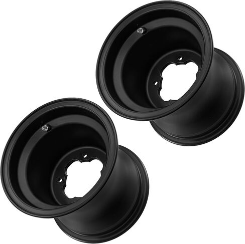 Caltric 9" x 8" 9x8 inch 4/115 Bolt Pattern 3.5+4.5 Offset Rear Wheel Rim Compatible with Yamaha Qty 2 in Saudi Arabia