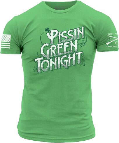 Grunt Style Pissin' Green Men's T-Shirt in Saudi Arabia