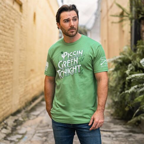 Grunt Style Pissin' Green Men's T-Shirt in Saudi Arabia