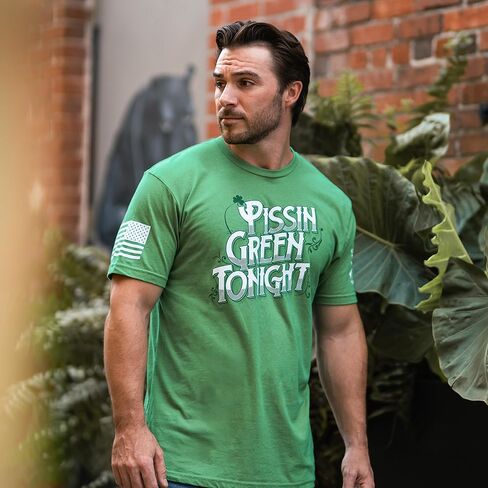 Grunt Style Pissin' Green Men's T-Shirt in Saudi Arabia