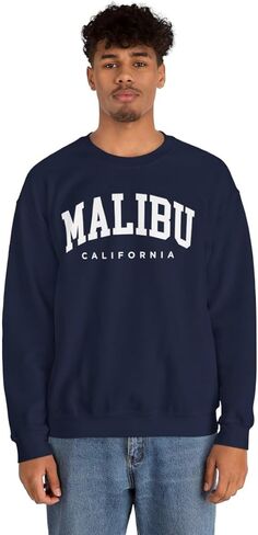 Malibu California Adult Unisex Crewneck Sweatshirt in Saudi Arabia