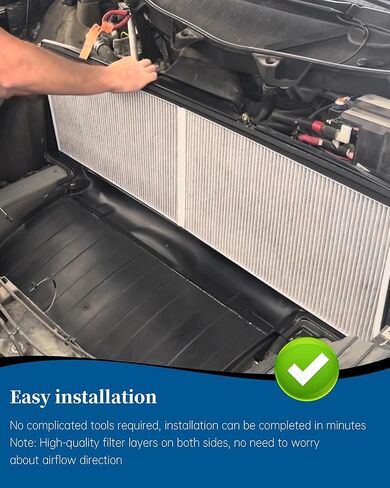 فلتر هواء HEPA 1045566-00-H متوافق مع فلتر مدخل Tesla 2015-2020 Model X، ترقية الكربون المنشط المنخفض المقاوم للرياح موديل X يستبدل فلتر Hepa 1045566-00-H،1045566-00-G، 104556600H in Kuwait