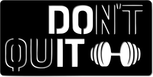 YATEASLU Gym Motivational Wall Art, Metal Home Gym Decor with Dumbbell Design for Home Gym (Do It & Don't Quit) in Kuwait