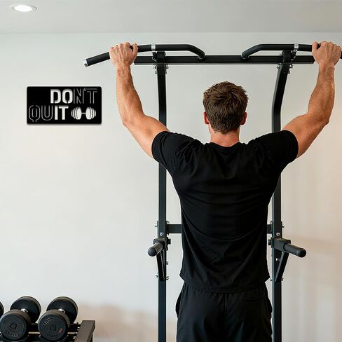 YATEASLU Gym Motivational Wall Art, Metal Home Gym Decor with Dumbbell Design for Home Gym (Do It & Don't Quit) in Kuwait