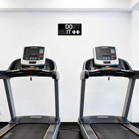 YATEASLU Gym Motivational Wall Art, Metal Home Gym Decor with Dumbbell Design for Home Gym (Do It & Don't Quit) in Kuwait