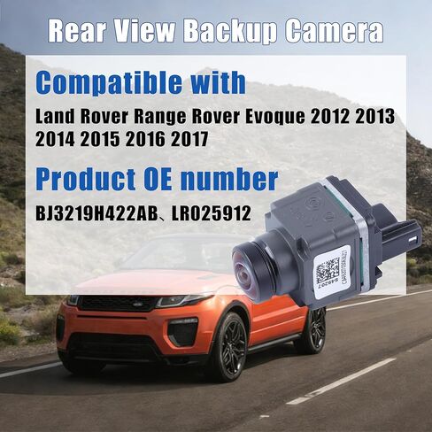 Rear View Backup Camera Compatible with Land Rover Range Rover Evoque 2012-2017, Parking Reversing Assist, BJ32-19H422-AB in Kuwait