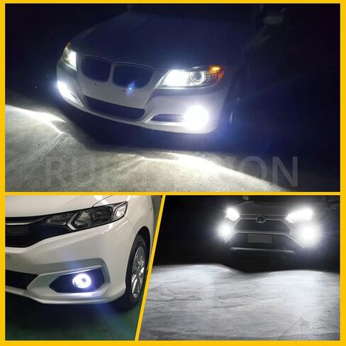 Ruiandsion H15 LED مصباح لمبة 6500K أبيض، شعاع عالي/منخفض 12V-24V 3 Prong PGJ23T1 قاعدة، التوصيل والتشغيل لاستبدال مصابيح السيارة (حزمة من 2) in Kuwait