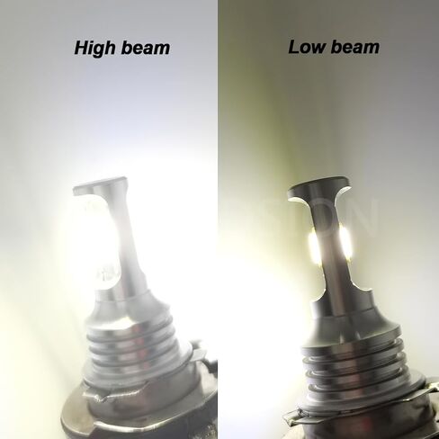 Ruiandsion H15 LED مصباح لمبة 6500K أبيض، شعاع عالي/منخفض 12V-24V 3 Prong PGJ23T1 قاعدة، التوصيل والتشغيل لاستبدال مصابيح السيارة (حزمة من 2) in Kuwait