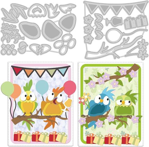 INFUNLY 2PCS Christmas Metal Die Cuts for Card Making: Family Decor, Cat Dog, Xmas Tree, Background, Embossing Stencils for DIY Scrapbooking Album Paper Decor in Saudi Arabia