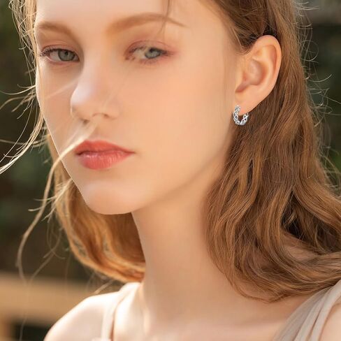 Celtic Earrings Sterling Silver Hoop Earrings Celtic Knot Huggie Earrings for Women in Kuwait